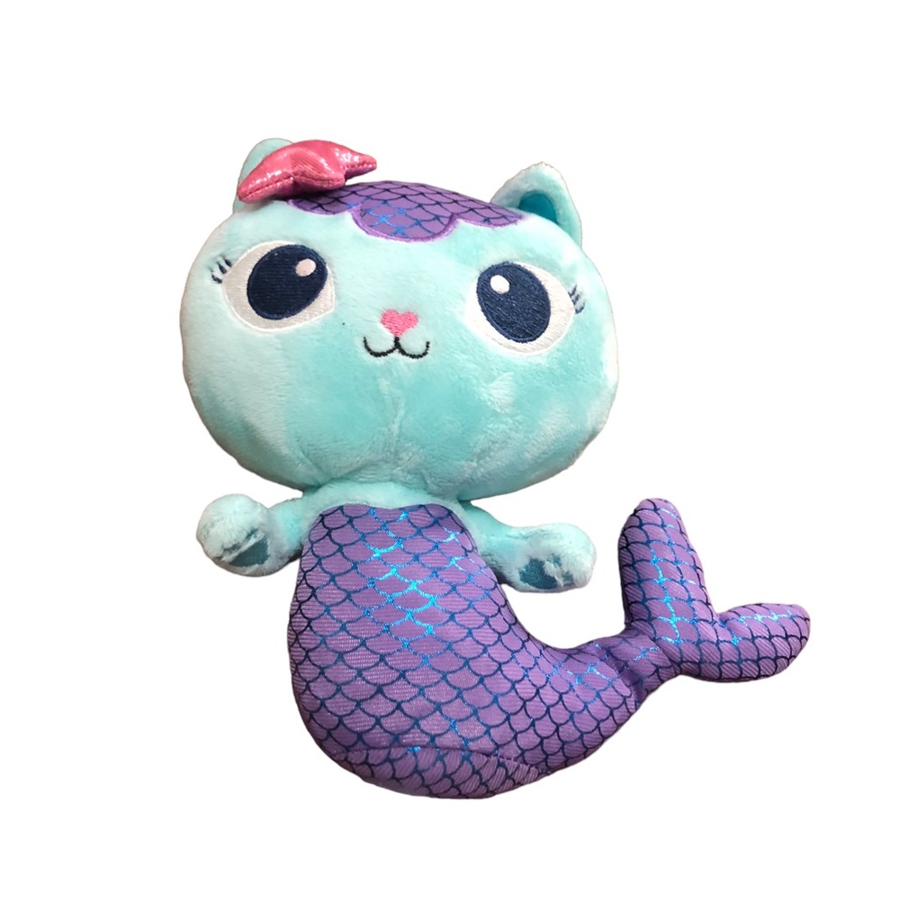 Gabby's Dollhouse, 8-inch Mercat Purr-ific Plush Toy, Kids Toys for Ages 3 an...